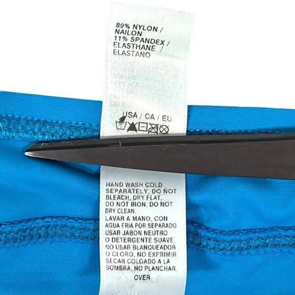 Next by Athena Lotus Swim Skort Small Blue Pickleball Tennis Stretch Made in USA